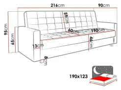 Sovesofa Decatur 105 (Amor Velvet 4321)