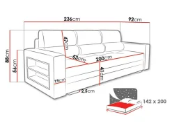 Sovesofa Decatur 100 (Amor Velvet 4314)