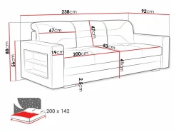 Sovesofa Decatur 106 (Twist 8 + Twist 2)