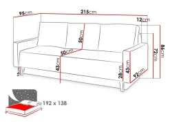 Sovesofa Delbene 101 (Moric 06)