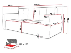 Sovesofa Edinburg 107 (Poso 100 + Paros 01)