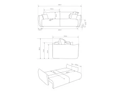 Sovesofa Kingston 150 (Melody 2)