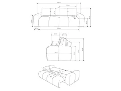 Sovesofa Kingston 154 (Perfect Harmony 01)