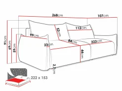 Sovesofa Lincoln 192 (Aragon 39)