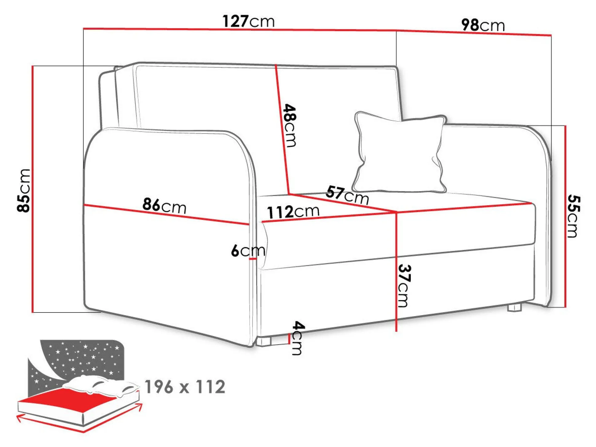 Sovesofa Lirael II (Mono 232)