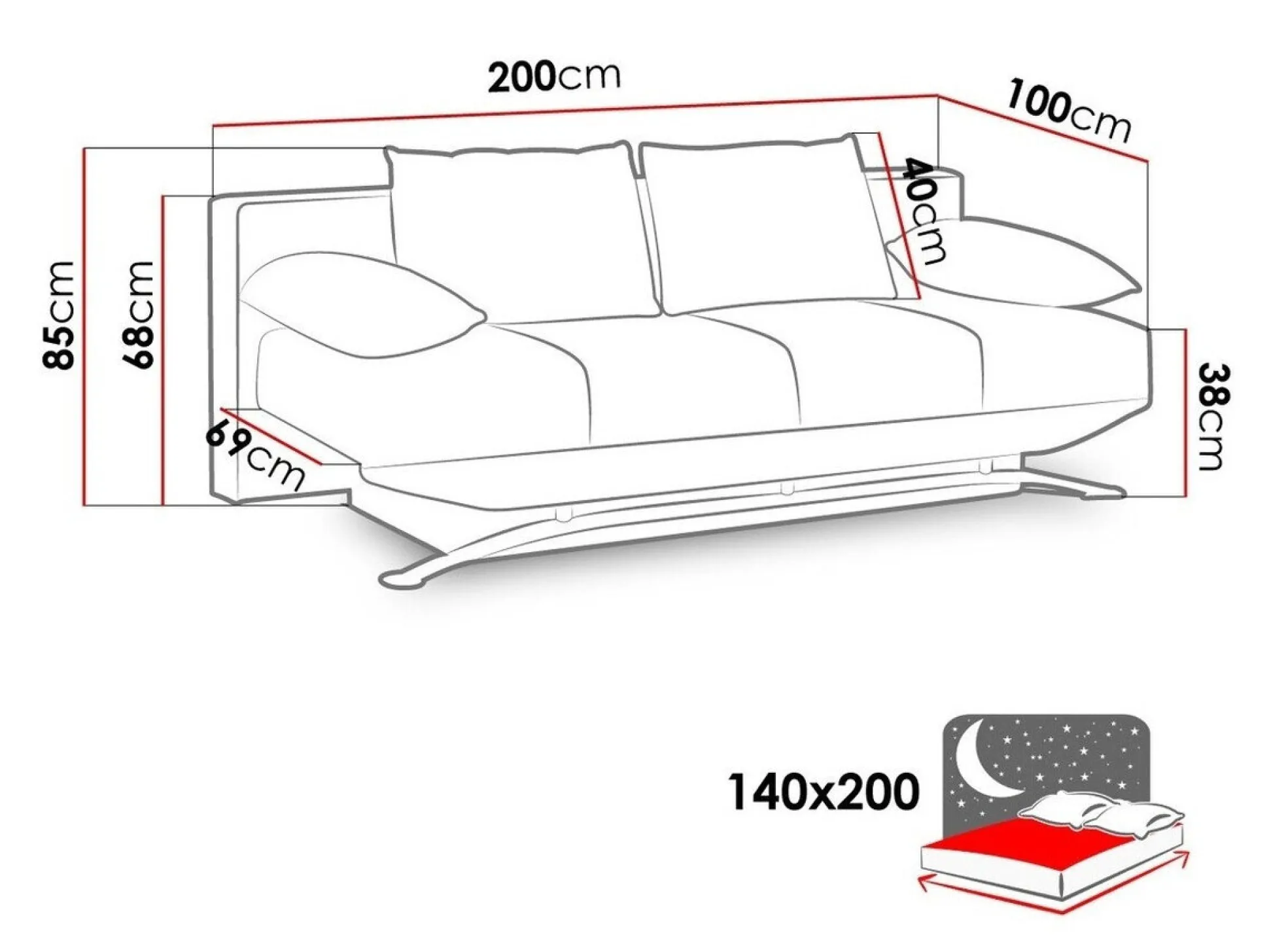 Sovesofa Velum (Soft 010)