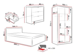 Soveværelsessæt Comfivo Papilio