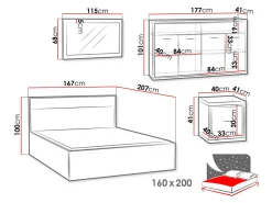 Soveværelsessæt Etrmoni 122 (Lyst træ)