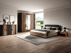 Soveværelsessæt Felelie 108 (Mørk flagstaf eg + Kobber)