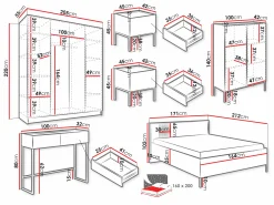 Soveværelsessæt Lunole 111 (Kashmir)