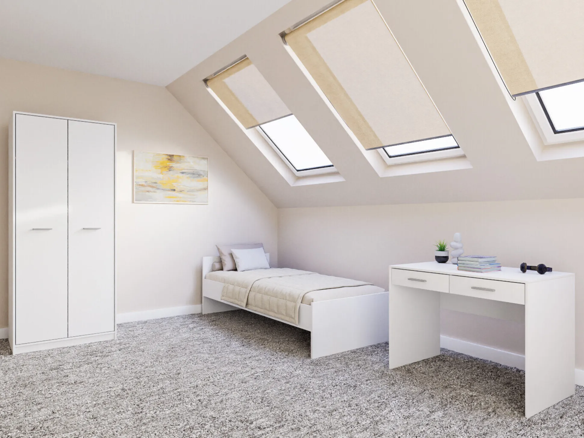 Soveværelsessæt Novsore 157 (Hvid)