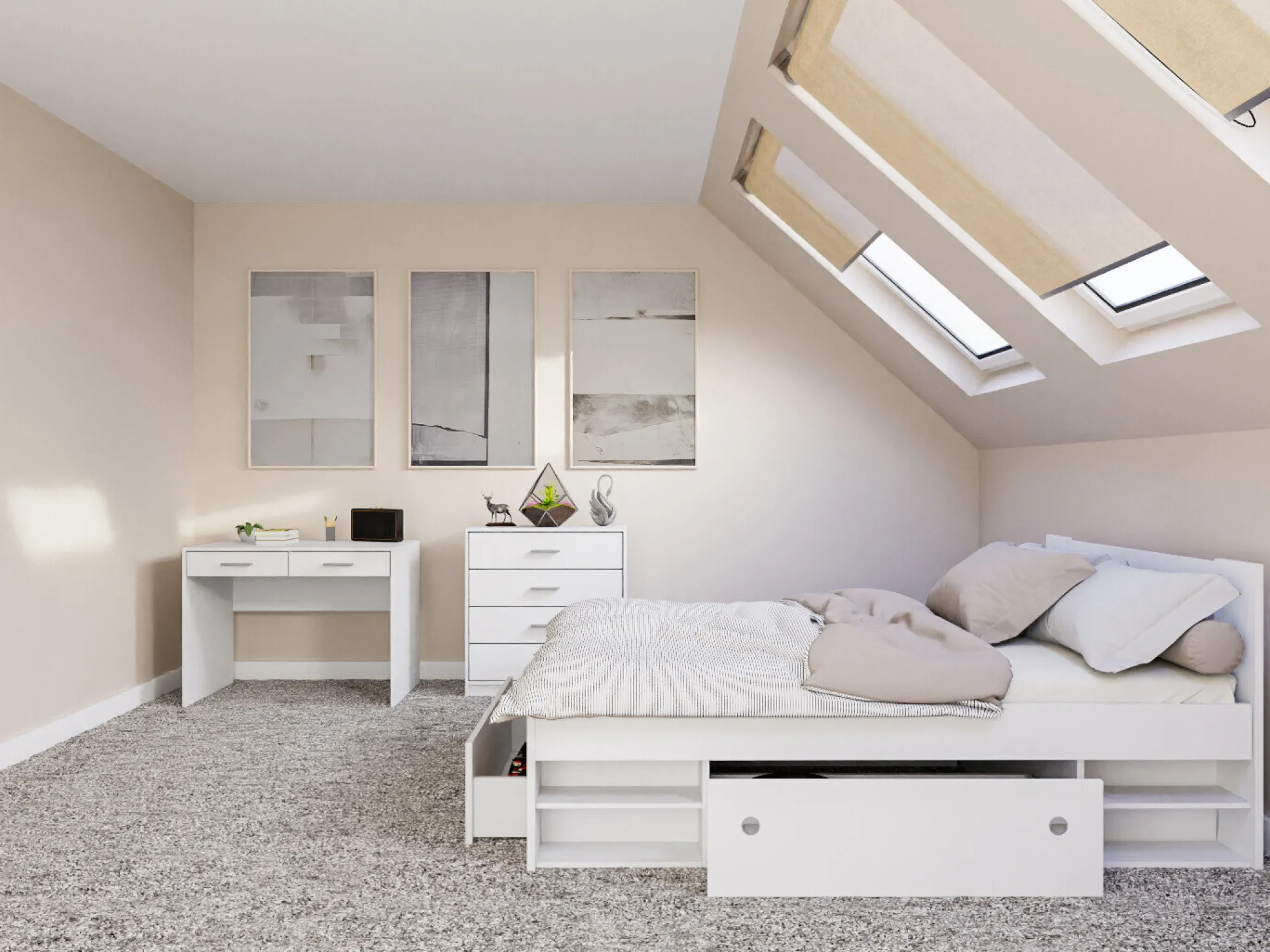 Soveværelsessæt Novsore 155 (Hvid)