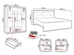 Soveværelsessæt Serfeno 120 (Craft hvid)