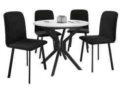 Spisestuesæt Edmond 118 (Hvid + Sort)