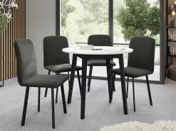 Spisestuesæt Edmond 119 (Hvid + Sort)
