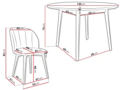 Spisestuesæt Racine 136 (Brun)