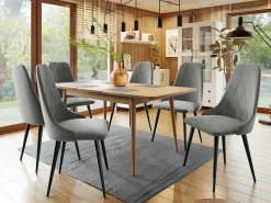 Spisestuesæt Racine 125 (Sort + Magic Velvet 2217)