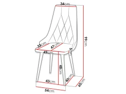 Spisestuesæt Racine 125 (Sort + Magic Velvet 2217)