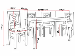 Spisestuesæt Victorville 373