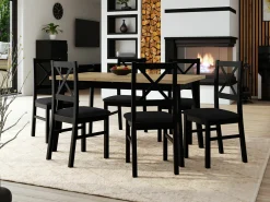 Spisestuesæt Victorville 295 (Artisan eg + Sort)
