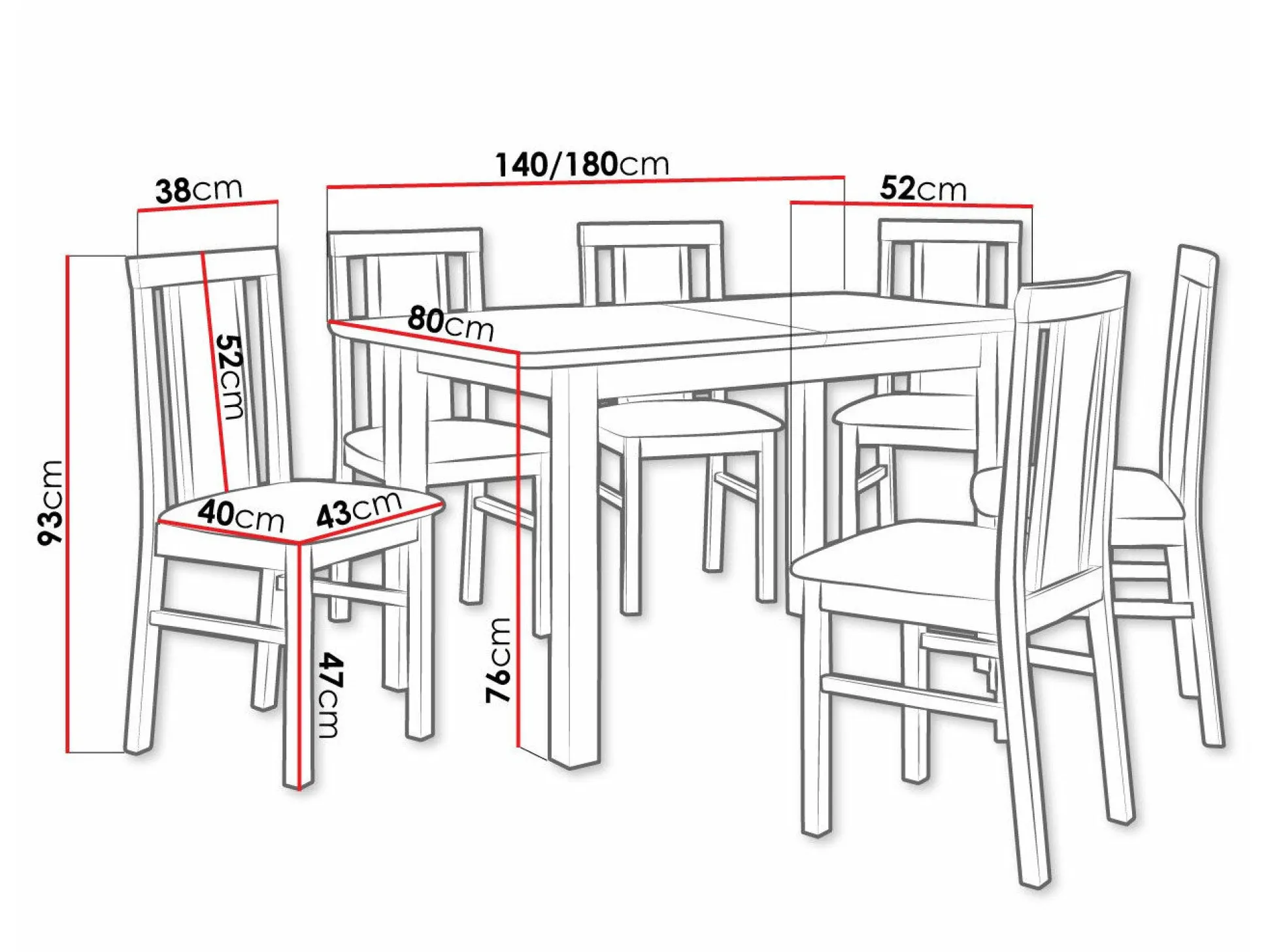 Spisestuesæt Victorville 311 (Nød)