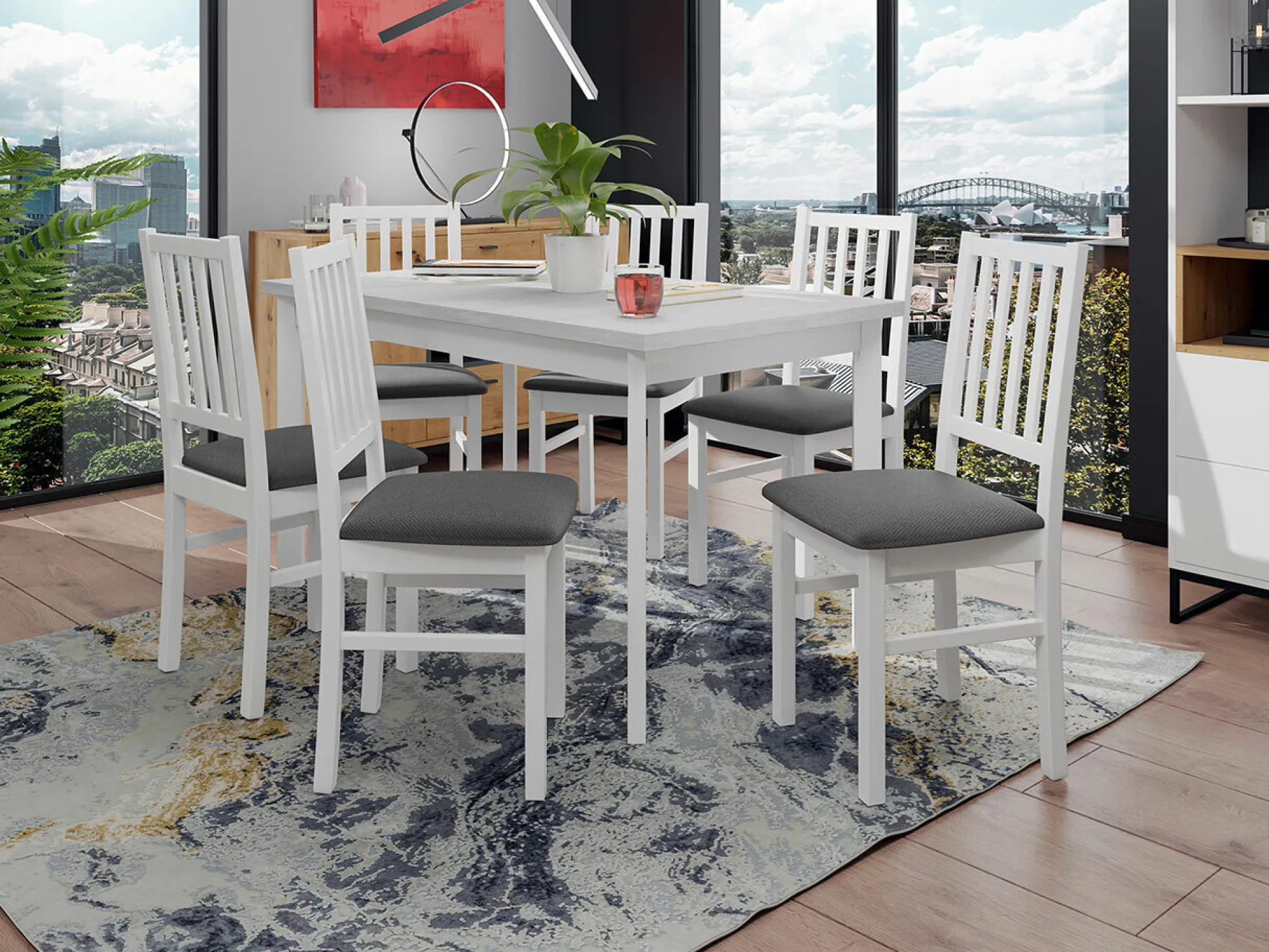 Spisestuesæt Victorville 264 (Hvid)