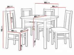 Spisestuesæt Victorville 279 (Hvid)