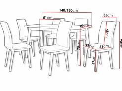 Spisestuesæt Victorville 285 (Artisan eg + Hvid)
