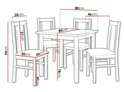 Spisestuesæt Victorville 310 (Sonoma eg)