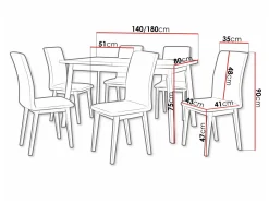 Spisestuesæt Victorville 288 (Artisan eg + Sort)