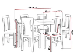 Spisestuesæt Victorville 315 (Hvid)
