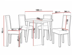 Spisestuesæt Victorville 306 (Sort)