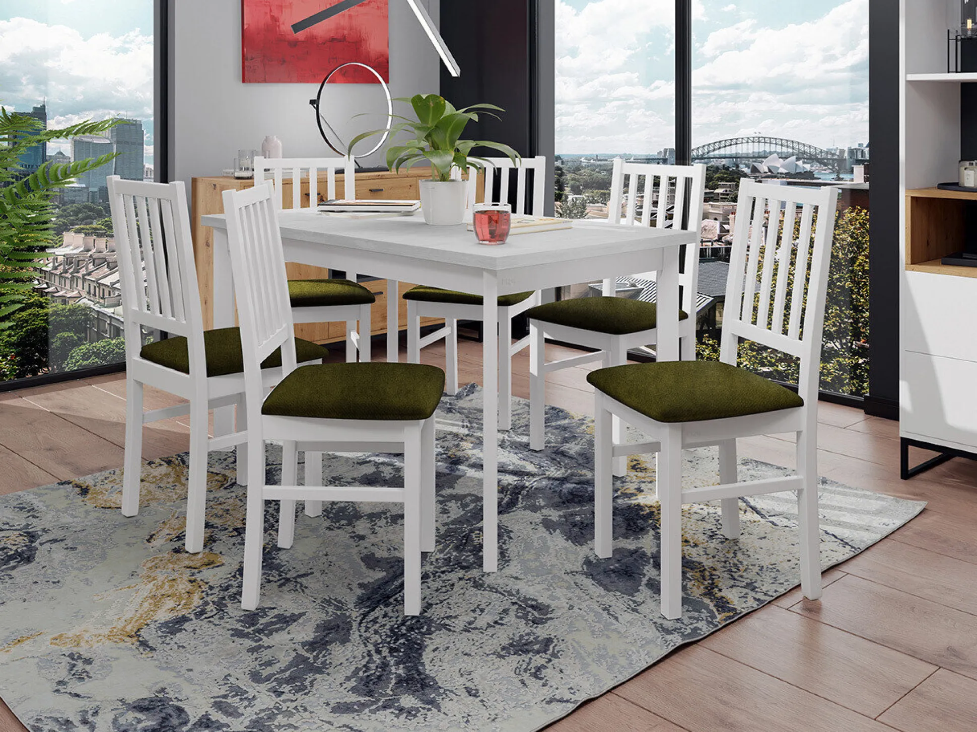 Spisestuesæt Victorville 320 (Hvid)