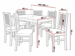 Spisestuesæt Victorville 320 (Hvid)