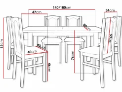Spisestuesæt Victorville 273 (Hvid)