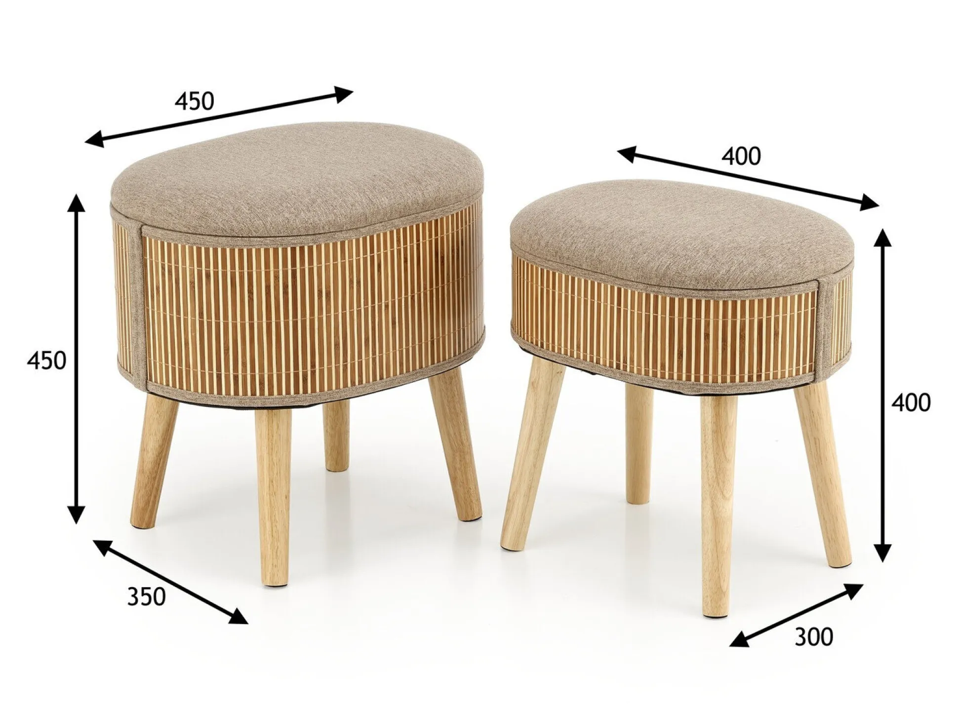 Sæt puffer Houston 1407