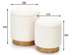 Sæt puffer Houston 1339