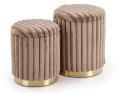 Sæt puffer Houston 2076 (Cappuccino)