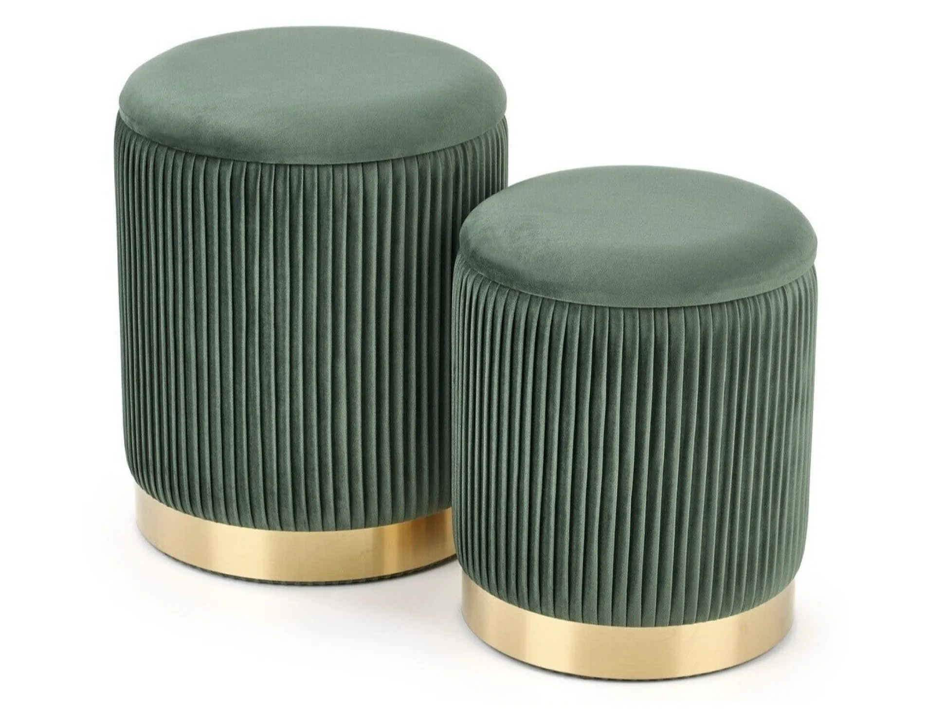 Sæt puffer Houston 1153 (Mørkegrøn)