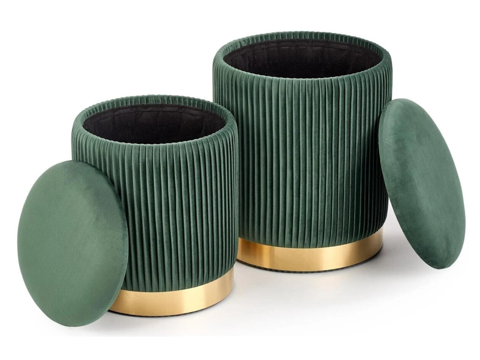 Sæt puffer Houston 1153 (Mørkegrøn)