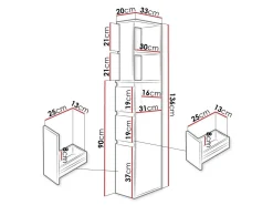 Stående badeværelsesskab Comfivo Ova
