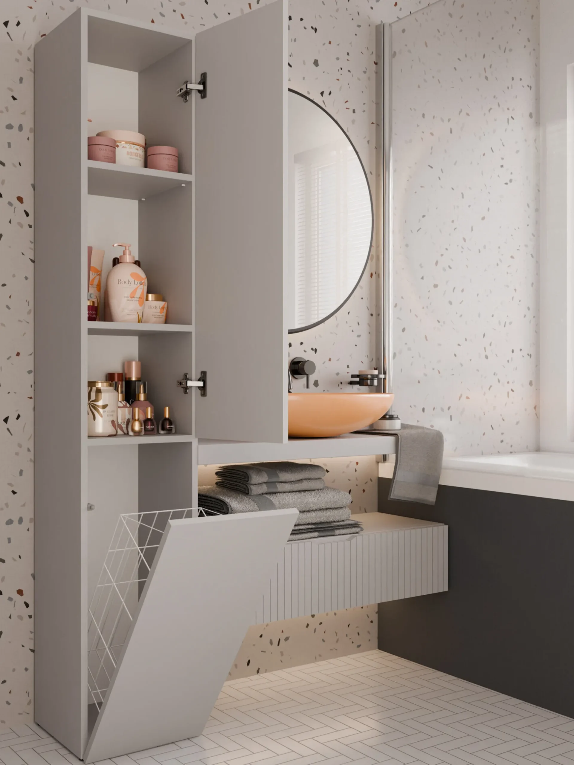 Stående badeværelsesskab Nolmaru 111 (Kashmir)