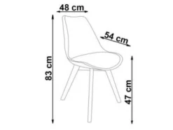 Stol Houston 412 (Fløde + Lyst træ)