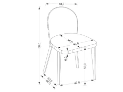 Stol Houston 1931 (Grå + Egetræ)