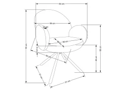 Stol Houston 1527 (Grå + Sort)