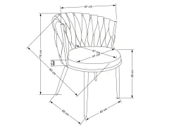 Stol Houston 1508 (Grå + Sort)
