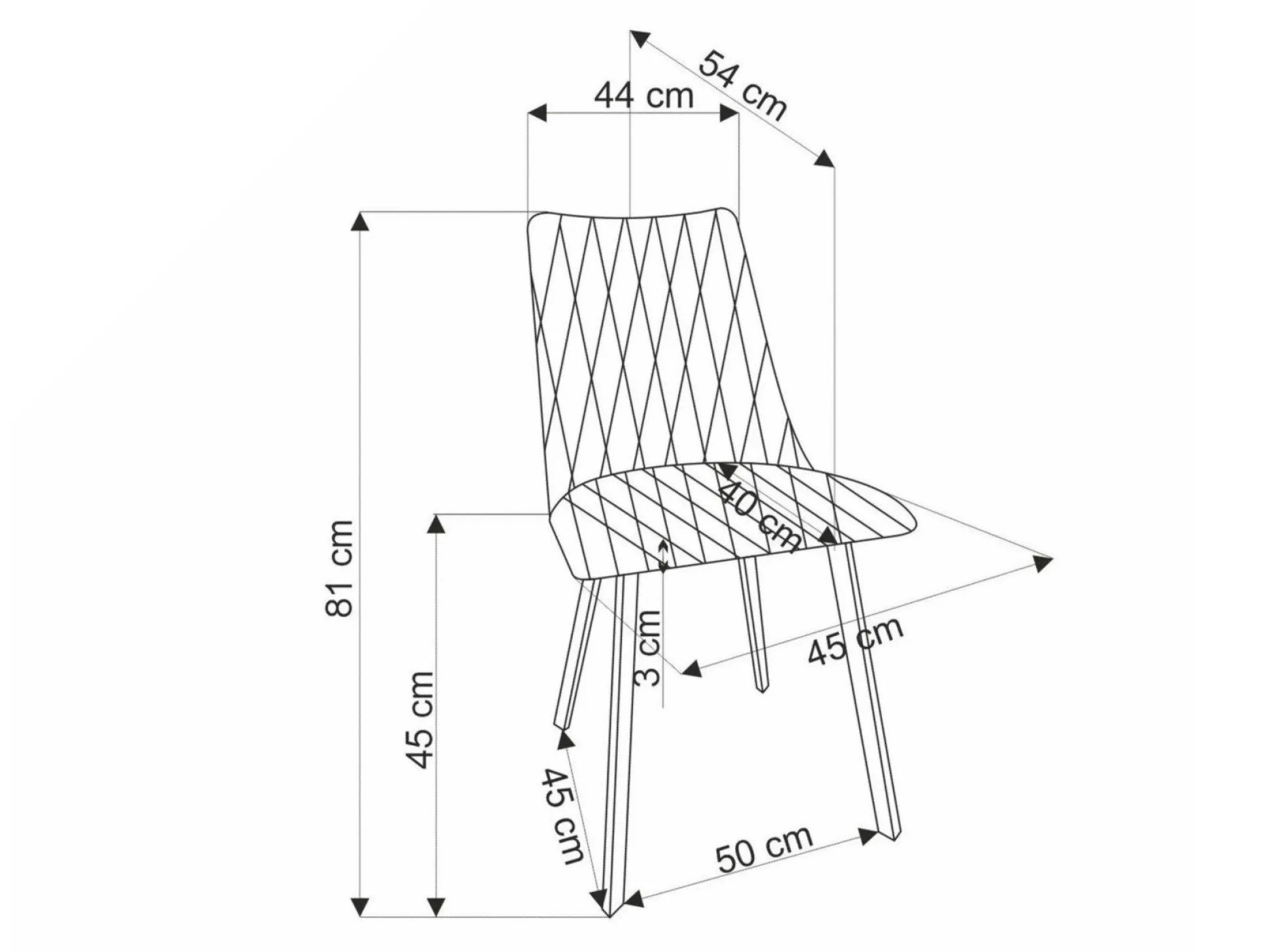 Stol Houston 1770 (Gul)