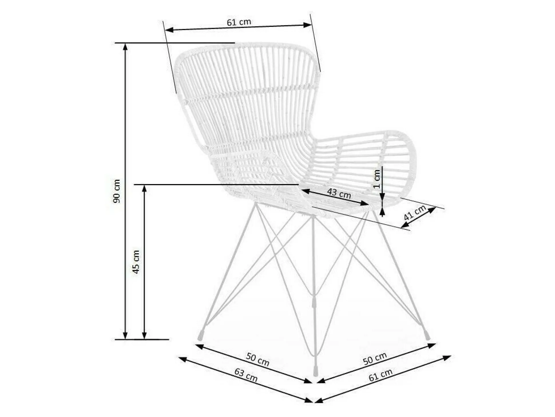 Stol Houston 487 (Lysebrun)