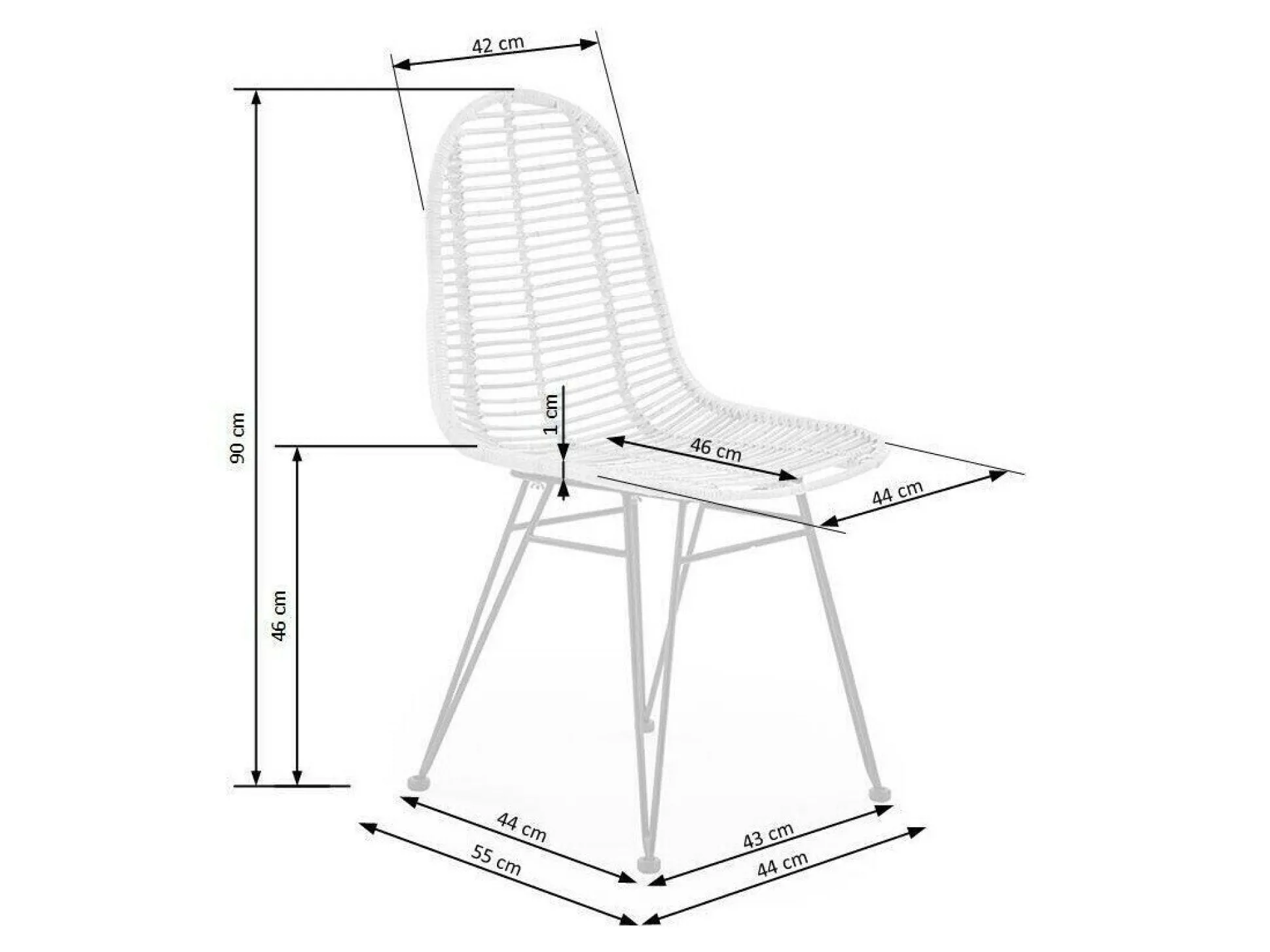 Stol Houston 489 (Lysebrun)