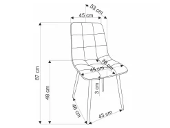 Stol Houston 1630 (Sort)